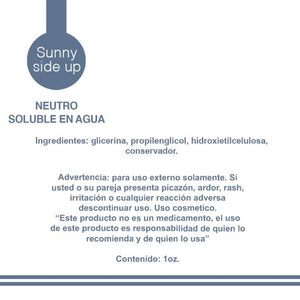 Lubricante Sunny Side Up Neutro Femmes.mx